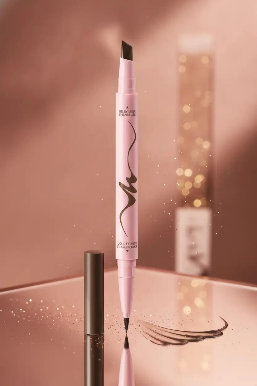 Minimalist Serisi Çift Taraflı Eyeliner (03 Kızıl Kahve)