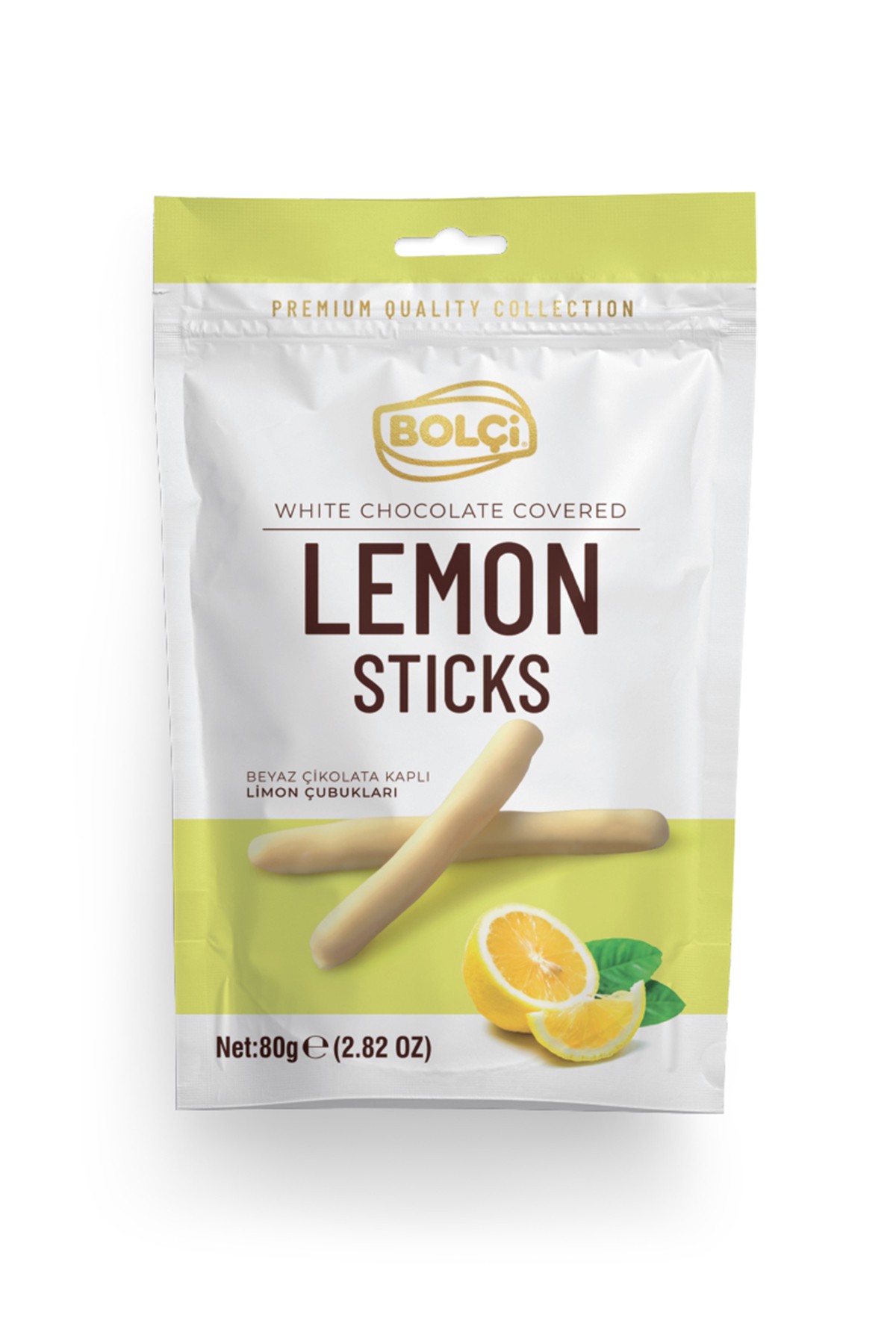 Bolçi Beyaz Çikolata Kaplı Limon Çubuk 80 Gr