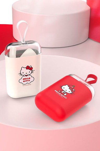 Sanrio Lisanslı Hello Kitty Elma Koleksiyonu Taşıma Kutulu Taşınabilir Pipet