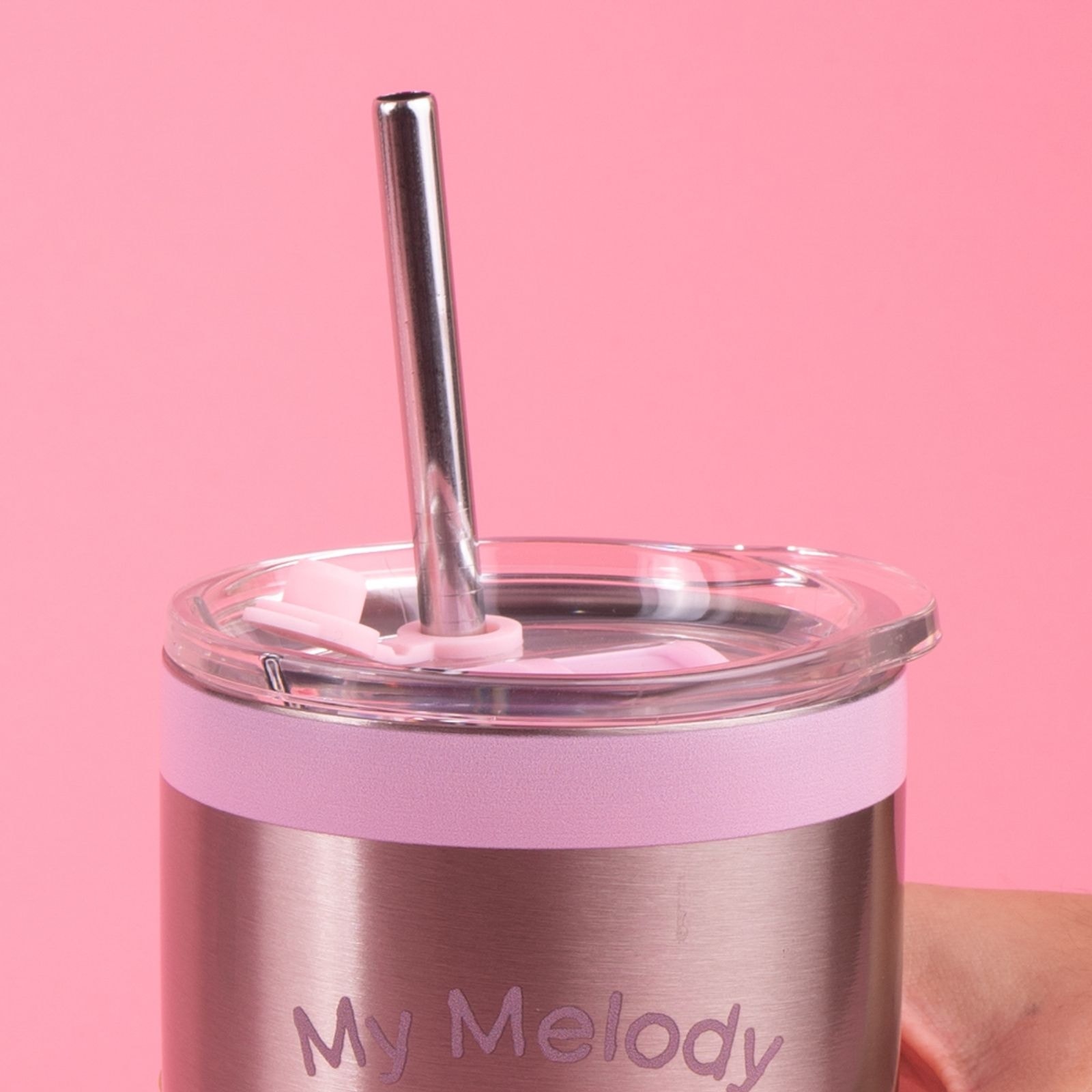 Sanrio Lisanslı Metal Pipetli Kapaklı Termos (530Ml) - My Melody (Outlet)