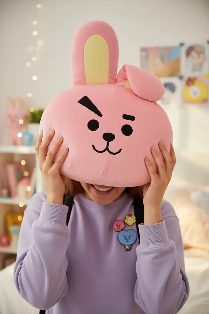 BT21 Lisanslı Peluş Yastık (Cooky)