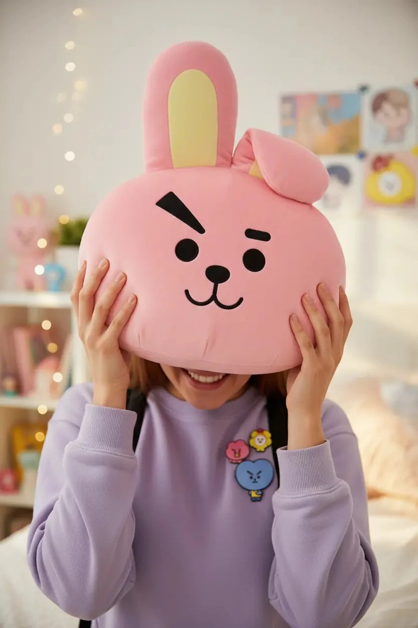 BT21 Lisanslı Peluş Yastık - Cooky  40x38 cm