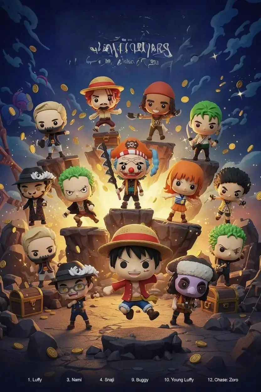 One Piece Lisanslı Klipsli Figür Blind Box – Sürpriz Koleksiyon