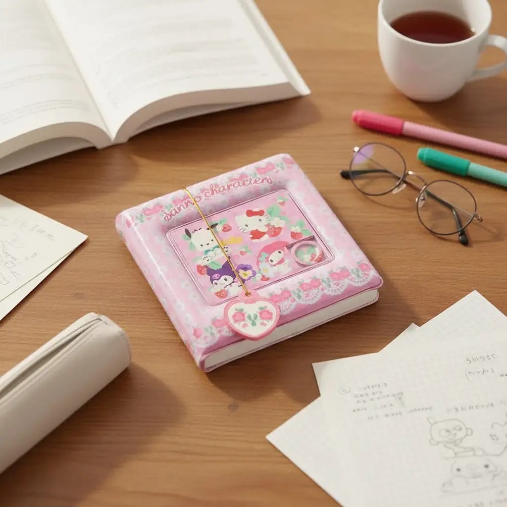 Sanrio Lisanslı Puzzle Sert Kapaklı Not Defteri (64 Yaprak) - Pembe