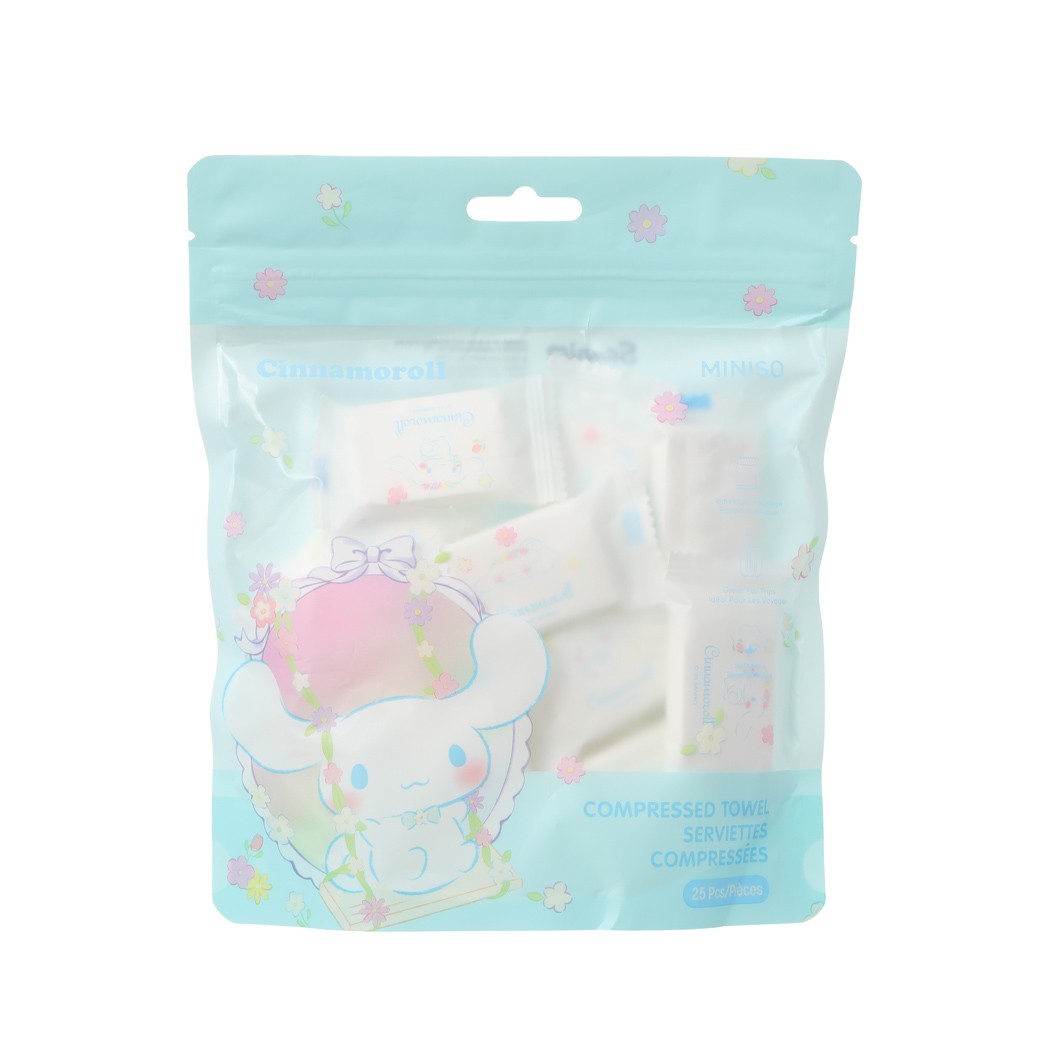 Cinnamoroll Seyahat Dostu Sıkıştırılmış Havlu