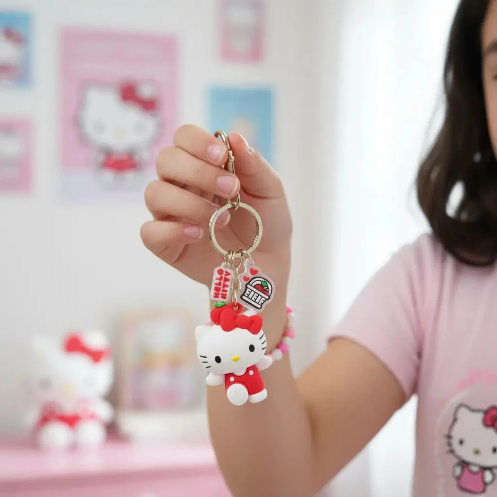 Hello Kitty Lisanslı Elma Koleksiyonu PVC Anahtarlık