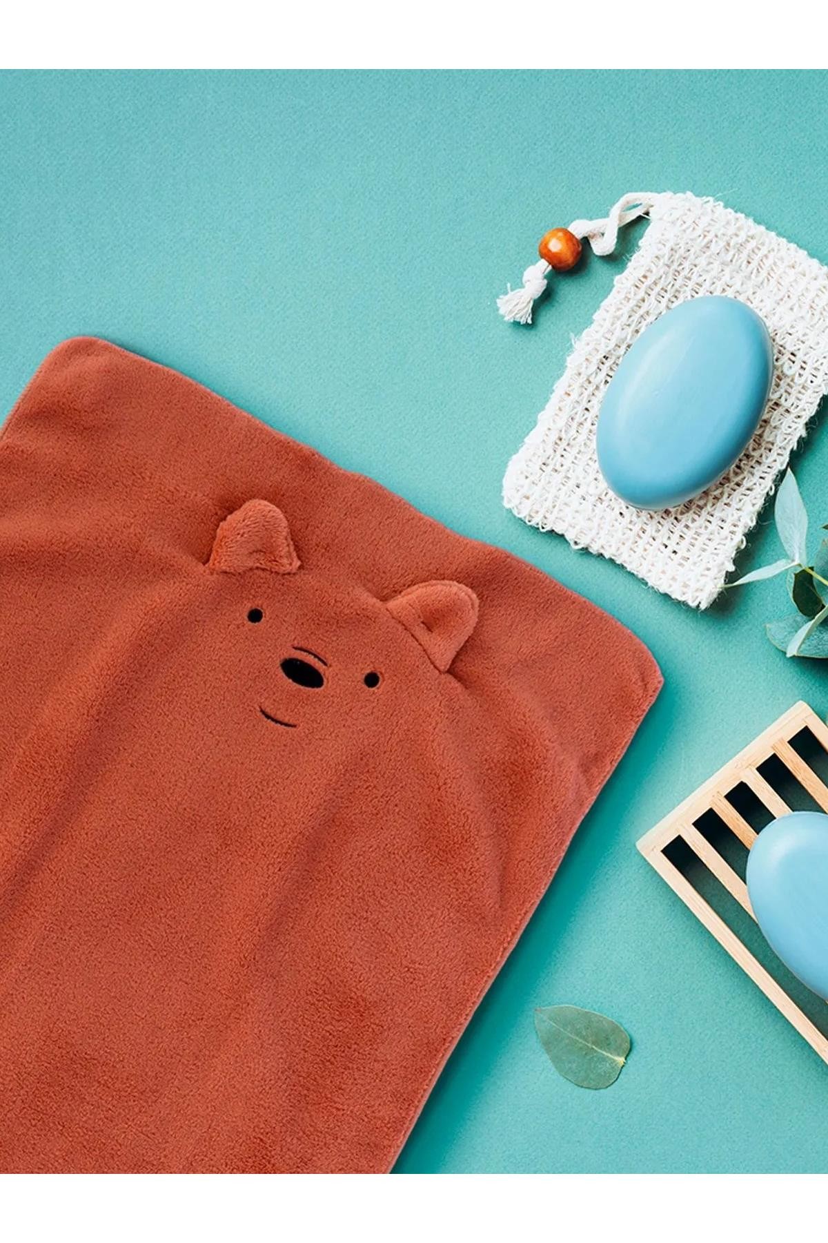 We Bare Bears Lisanslı El Havlusu - Boz Ayı