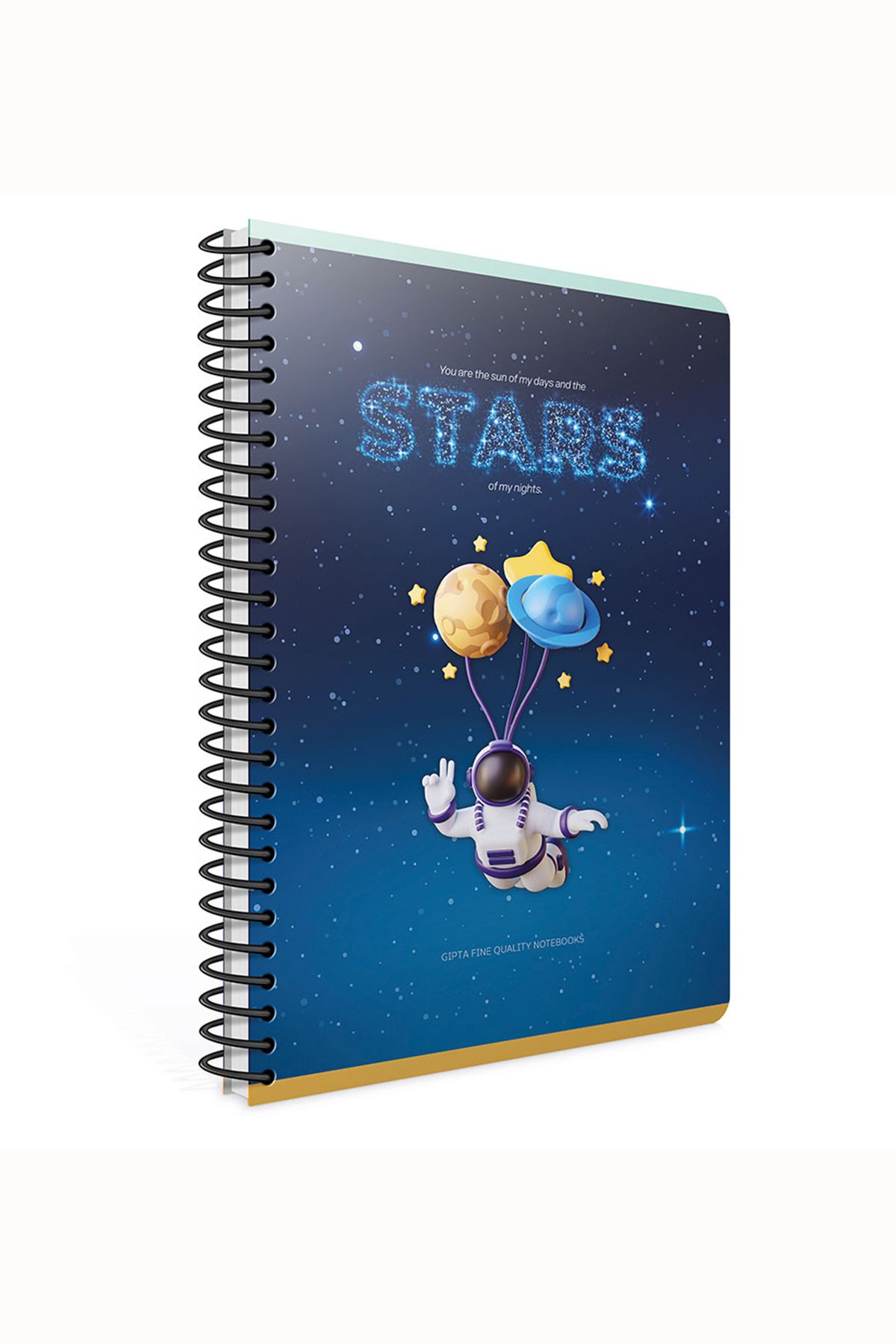 Stars Galaksi Temalı Spiral A4 Defter - 80 Yaprak Kareli