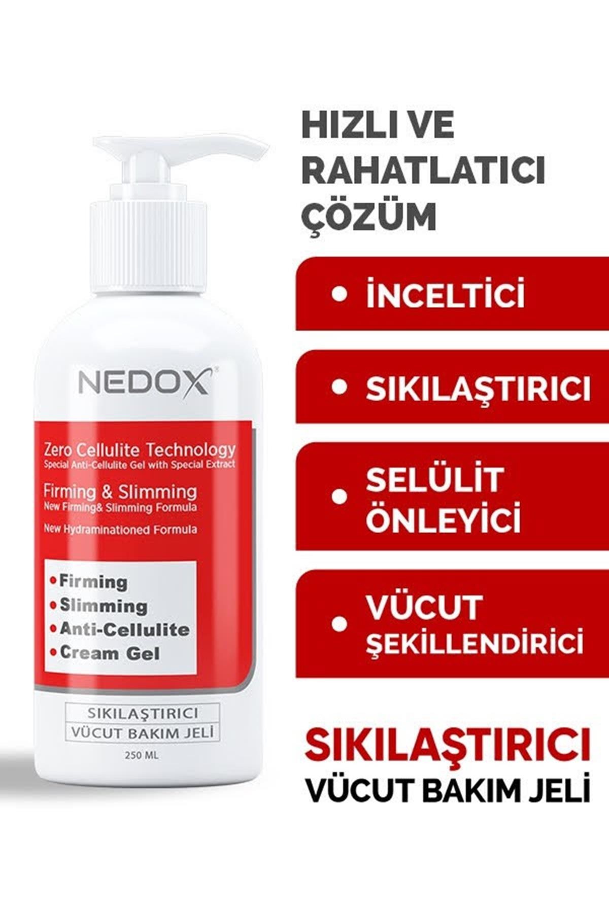 Nedox İnceltici, Sıkılaştırıcı, Selülit Giderici, Vücut Şekillendirici Jel 250 Ml