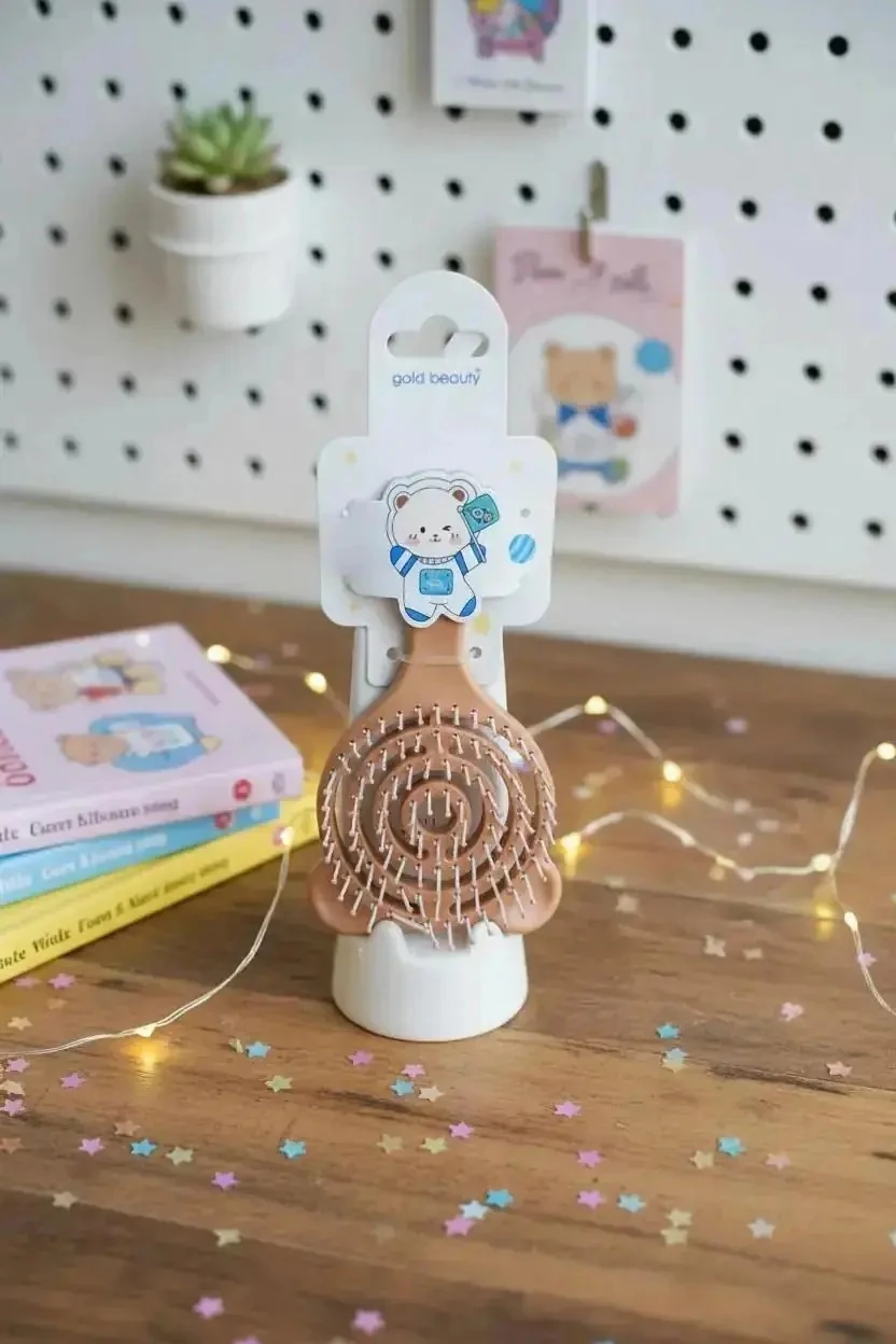 Gold Beauty Çocuk Saç Fırçası – Sevimli Figürlü Pratik Saç Bakımı