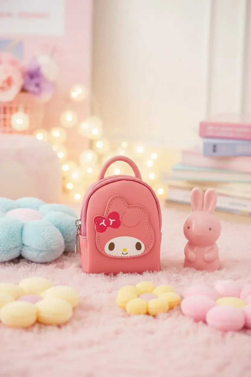 Sanrio Lisanslı My Melody Mini Bozuk Para Çantası Pembe 12 Cm