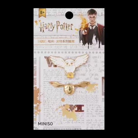 Harry Potter Lisanslı Hedwig & Golden Snitch Rozet