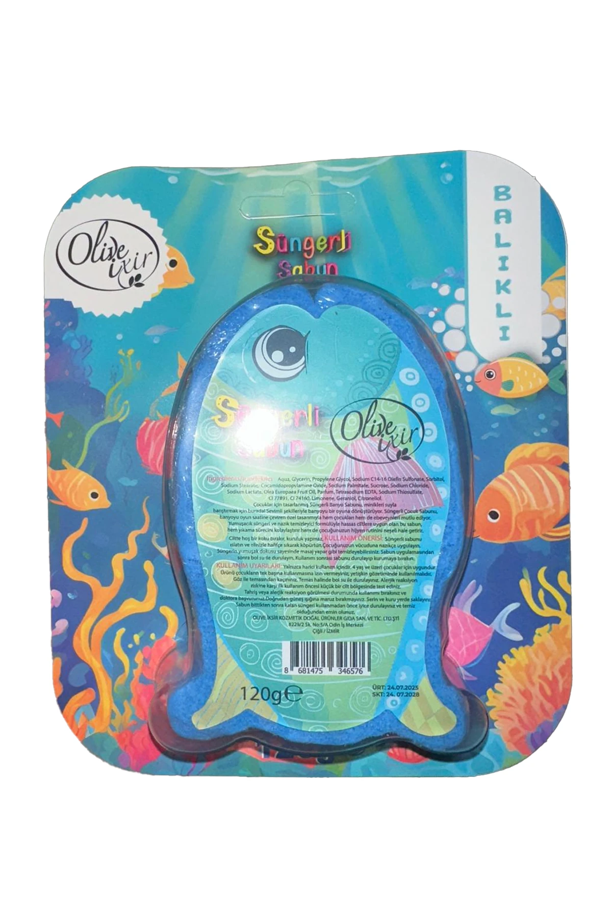 Balık Figürlü Süngerli Sabun
