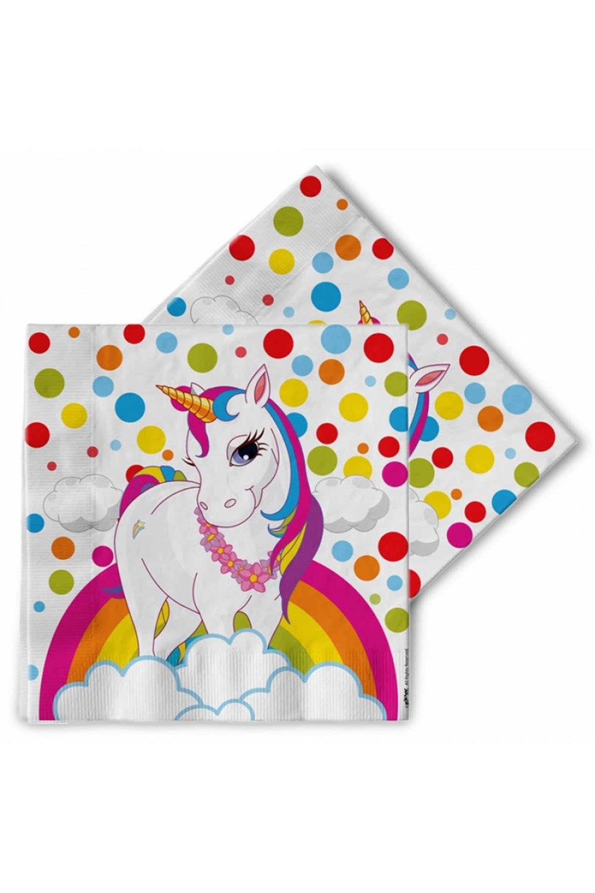 Rainbow Unicorn Peçete 16'Lı