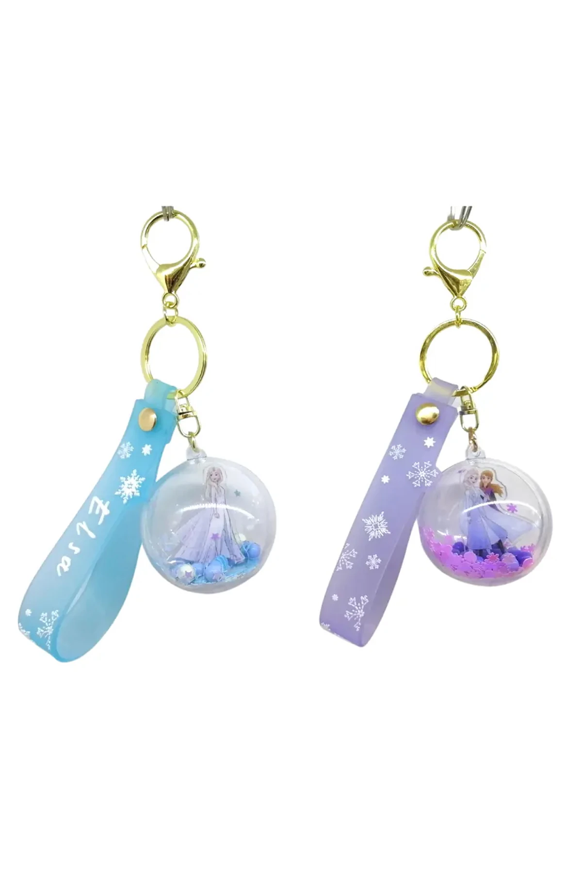 Disney Frozen Lisanslı Sulu Anahtarlık – Elsa ve Anna Figürlü Kar Küresi 20,3 Cm