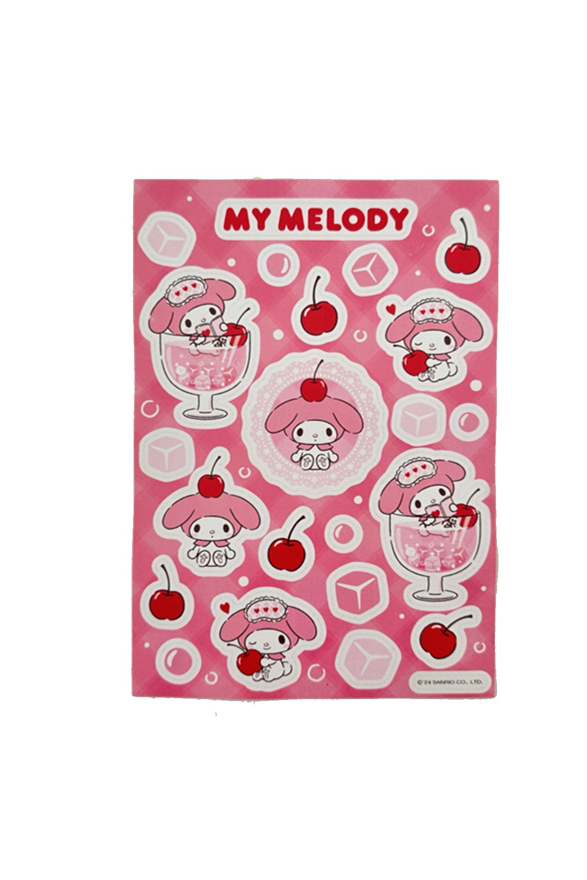 Sanrio Lisanslı Renkli Yaz Serisi Sert Kapak Sallantılı Not Defteri - My Melody
