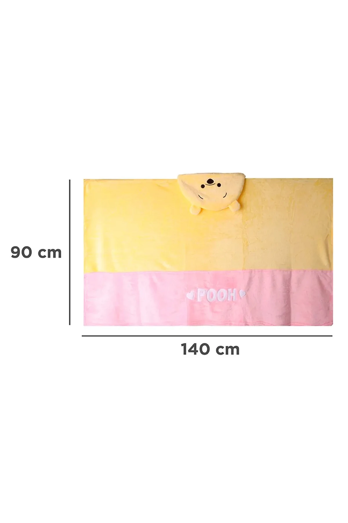 Disney Lisanslı Tsum Tsum Serisi Kapüşonlu Battaniye (Winnie The Pooh)