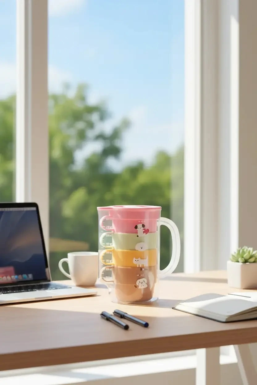 Sevimli Yavru Hayvan Serisi Plastik Sürahi Seti (1000ml)