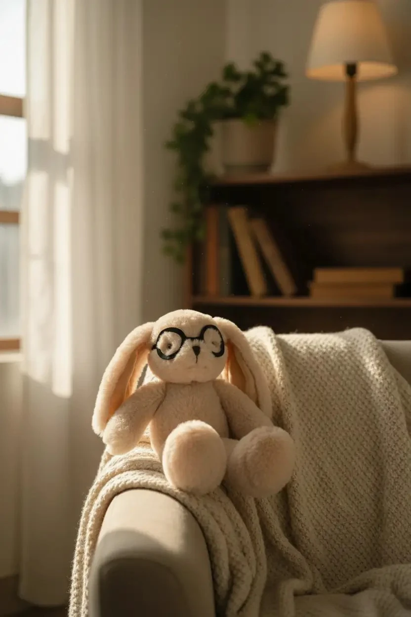 Bir Arkadaş Edin Serisi Tavşan Peluş Oyuncak – Yumuşacık Sarılmalık Özel Tasarım 20 Cm