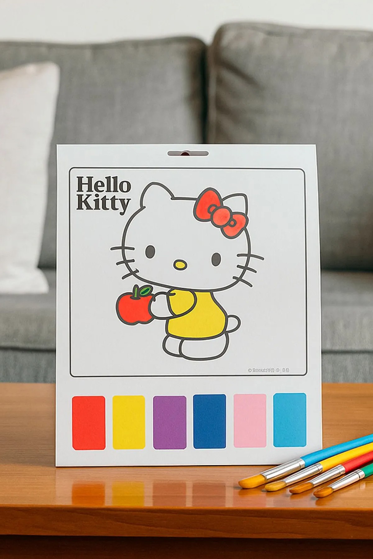 Sanrio Lisanslı Tatlı Koleksiyonu Suluboya Resim