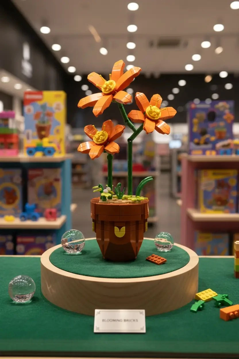 Turuncu Güngüzeli (Mini Çiçek Lego)