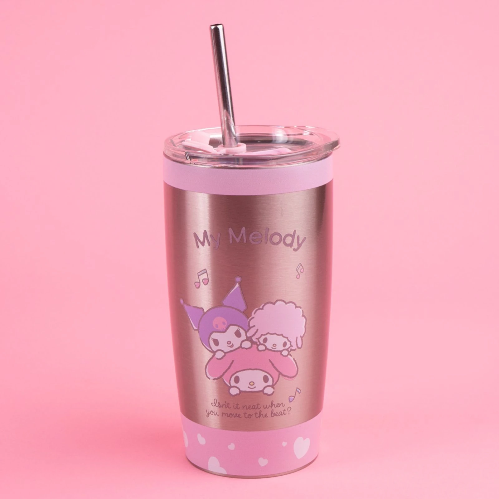 Sanrio Lisanslı Metal Pipetli Kapaklı Termos (530ml) - My Melody