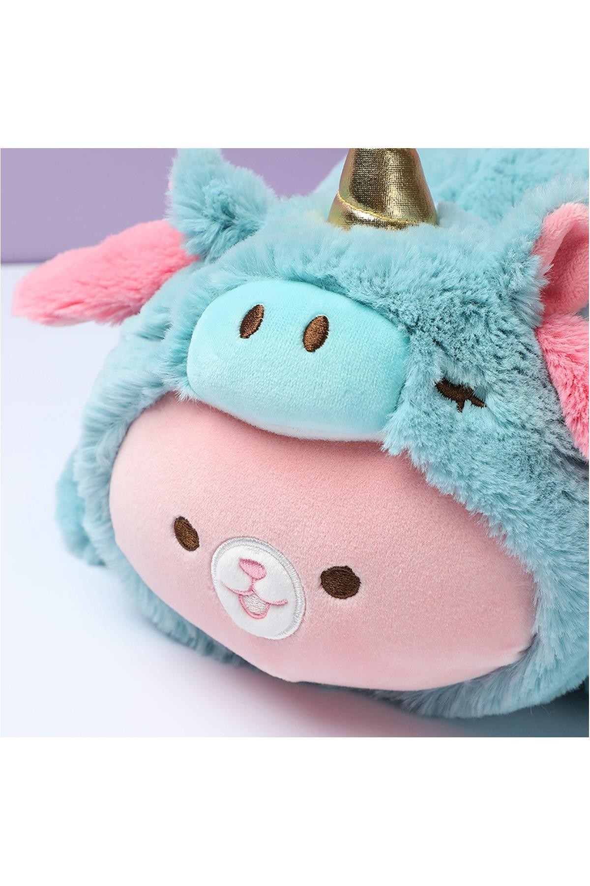 Mini Family Serisi Unicorn Kostümlü Peluş Oyuncak - Tavşan 23Cm