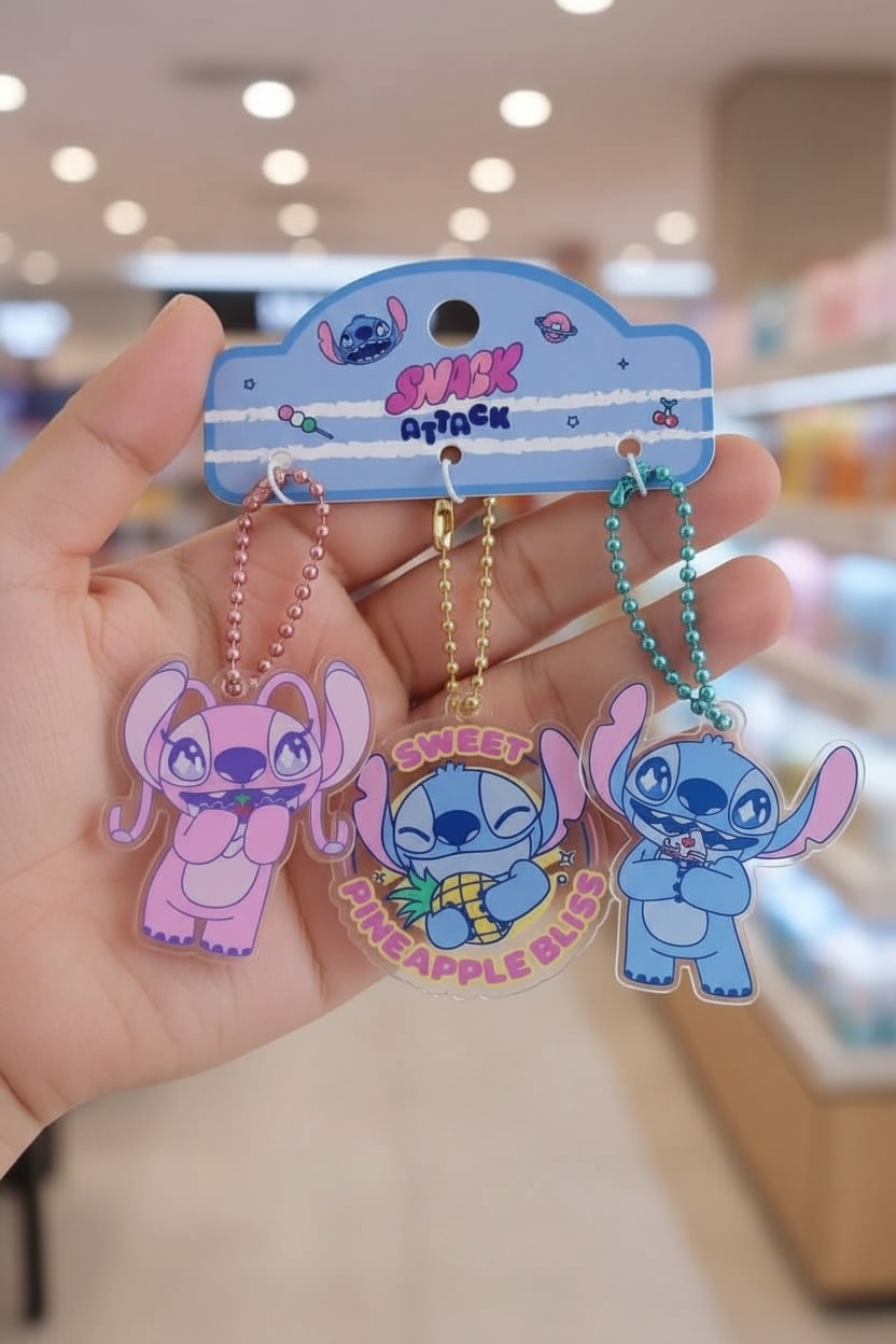 Disney Lilo&Stitch Lisanslı Parti Serisi Akrilik  Anahtarlık