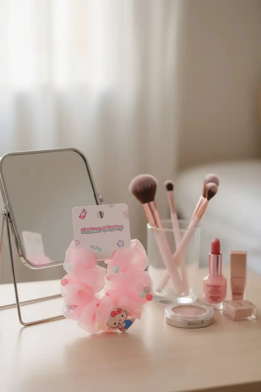 Hello Kitty Lisanslı Tatlı Fabrika Saç Tokası – Tül Detaylı & Yumuşak Tasarım