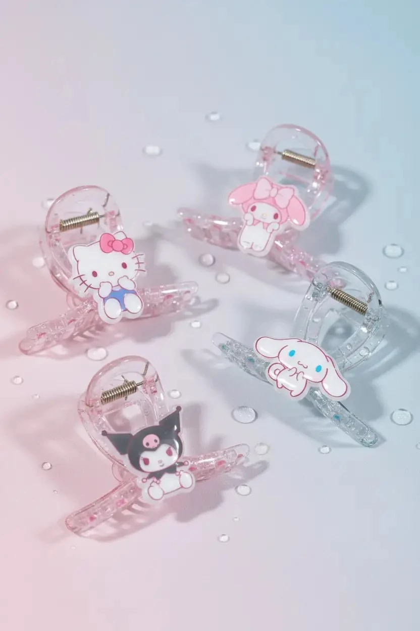 Sanrio Lisanslı Hello Kitty ve Arkadaşları Tatlı Serisi Mandal Toka – Figürlü Saç Aksesuarı