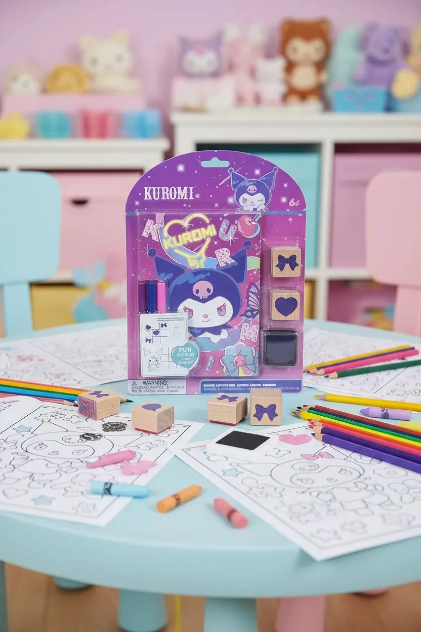 Sanrio Lisanslı Kuromi Damgalı Boyama Seti – Sihirli Parti Aktivite