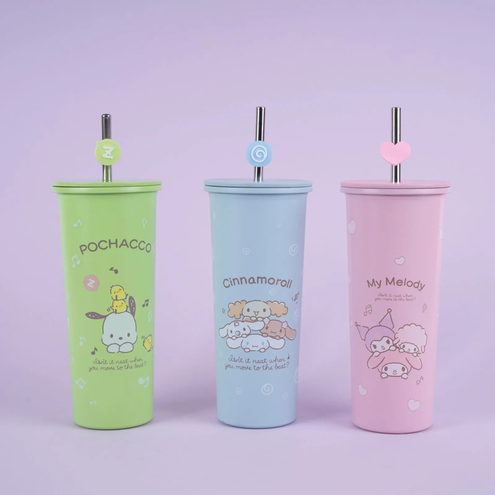 Sanrio Lisanslı Pipetli Paslanmaz Çelik Matara 800mL (My Melody)