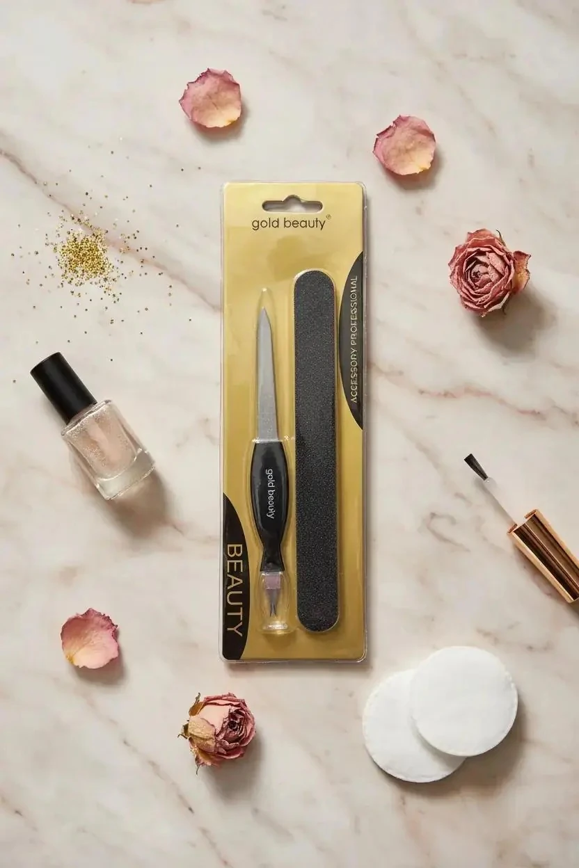 Gold Beauty 2'li Törpü Seti – Safir & Kağıt Törpü İle Tırnak Şekillendirici