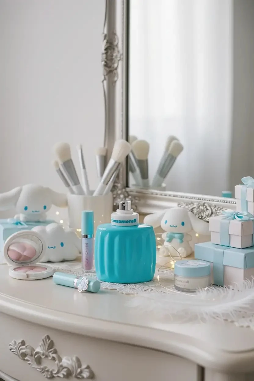 Sanrio Lisanslı Velvet Cake Kadın Parfüm 50 ML - Cinnamoroll Figürlü Mavi Şişe Vanilya Notalı Parfüm