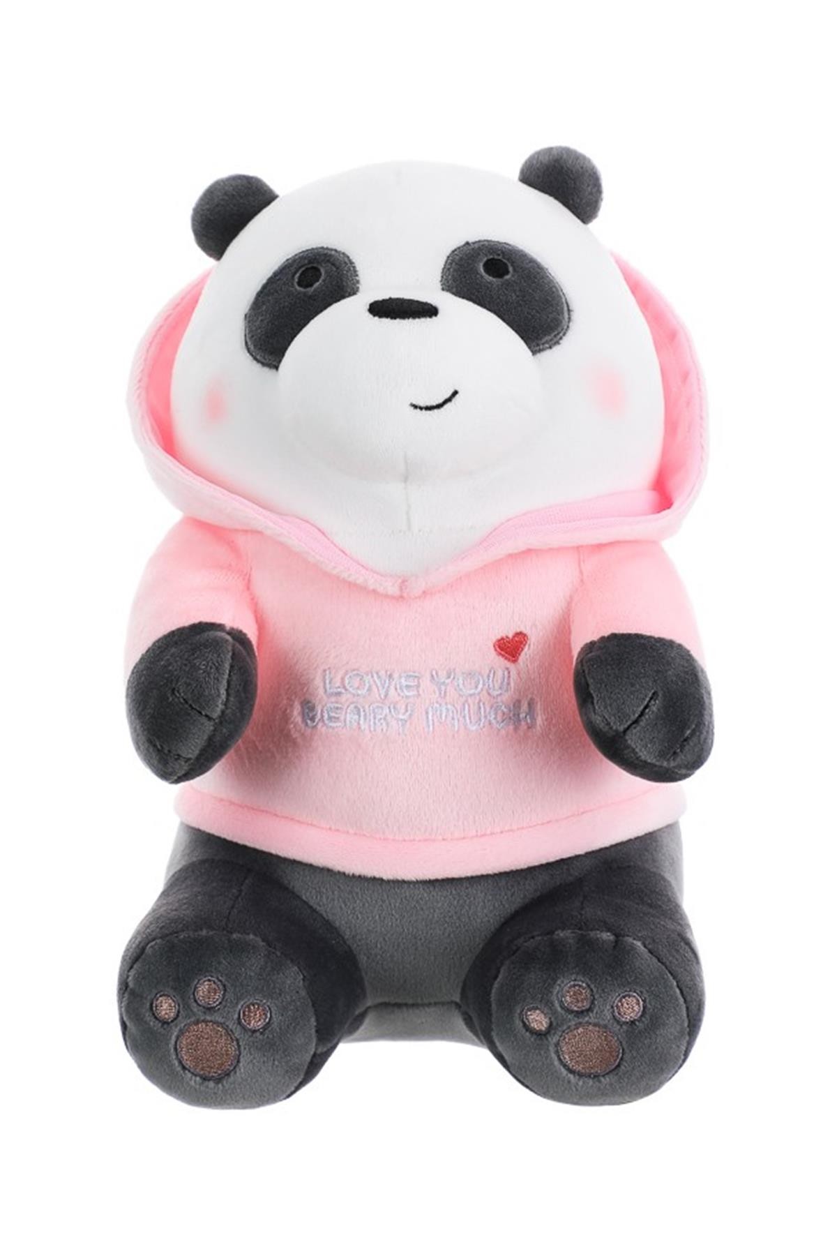 We Bare Bears Kapüşonlu Peluş Oyuncak-Panda 24Cm