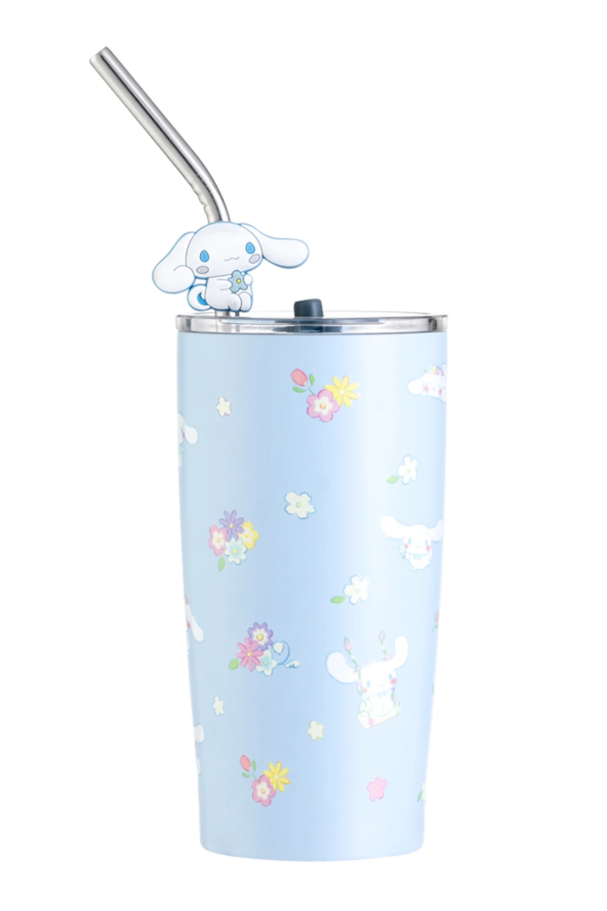 Sanrio Lisanslı Cinnamoroll Pipetli Çelik Matara – 304 Paslanmaz Çelik Sızdırmaz Matara 580 ml