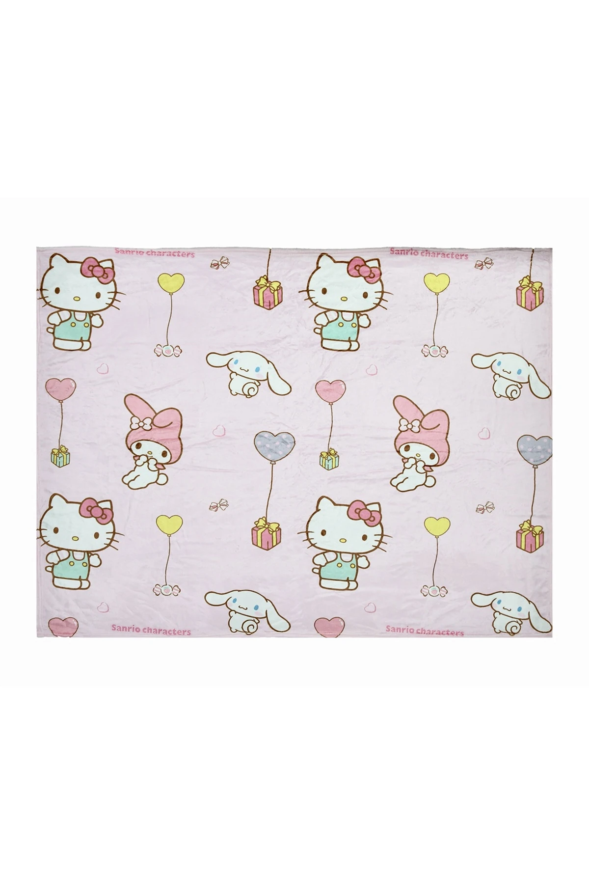 Hello Kitty ve Arkadaşları Desenli Battaniye (Tam Desenli)