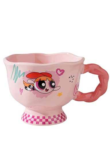 Powerpuff Girls Lisanslı Kulplu Seramik Bardak 330mL - Blossom