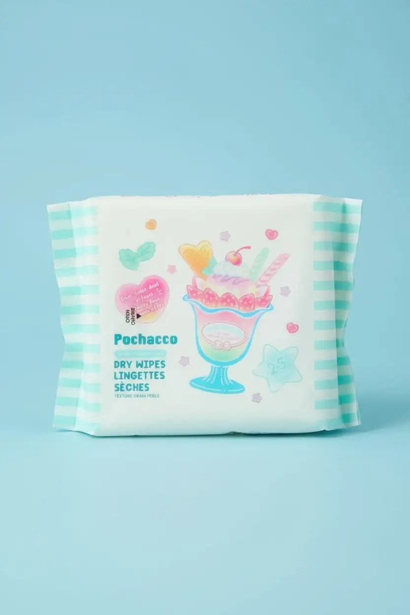 Sanrio Lisanslı Pochacco  İnci Dokulu Kuru Mendil (25 Mendil)