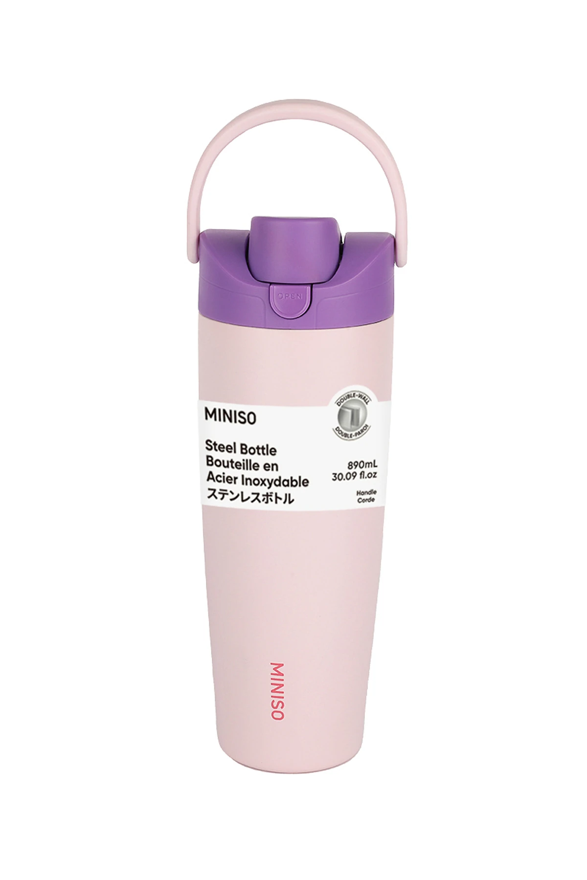 890 mL Kapasiteli, Çift Cidarlı, Kapaklı, Pipetli Paslanmaz