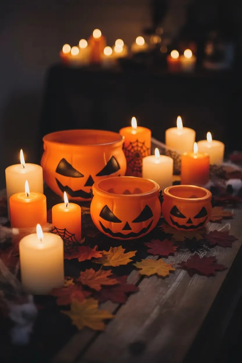 Halloween 5'li Balkabağı Seti – Cadılar Bayramı Temalı Dekoratif Şekerleme Ve Sunum Kaseleri