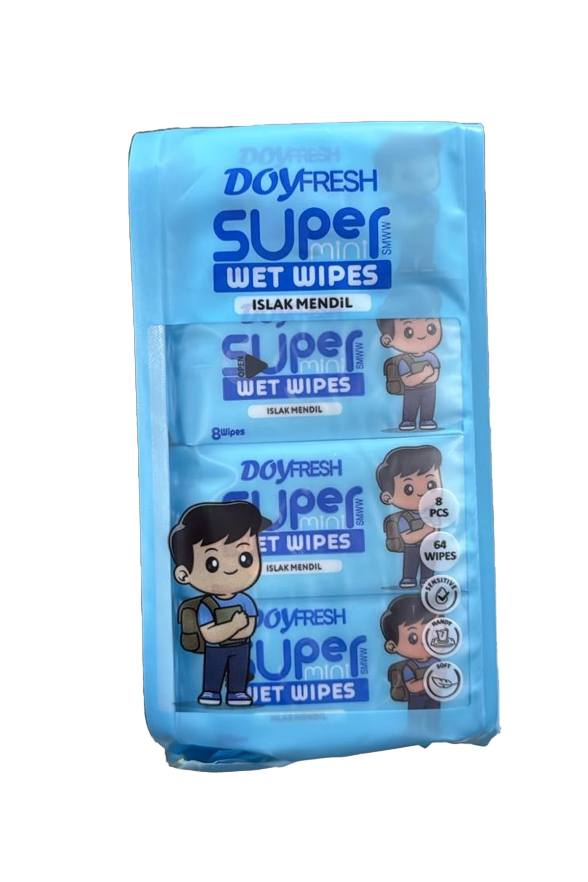 Doyfresh Super 8li Mini Islak Mendil (Mavi)