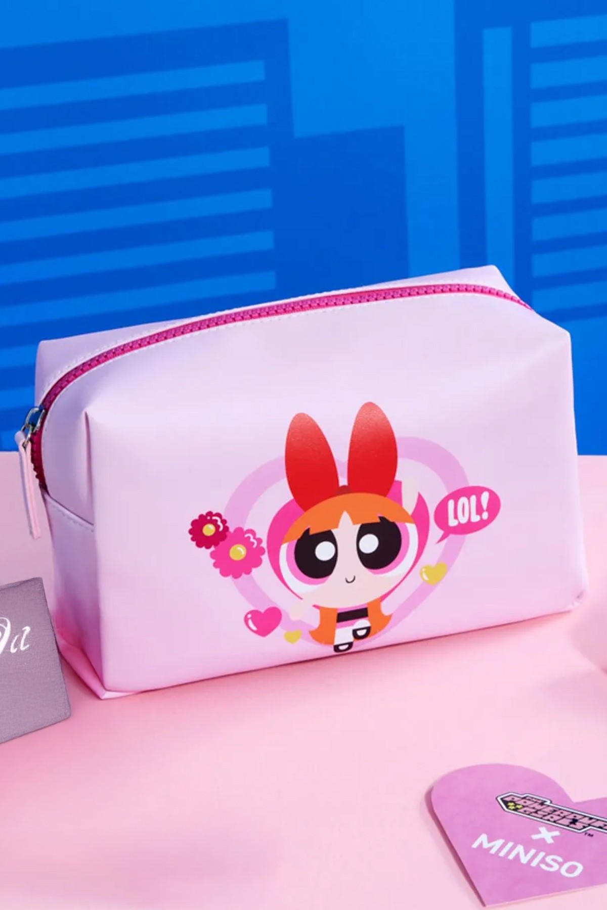 Powerpuff Girls Lisanslı Kare Kozmetik Çantası - Blossom