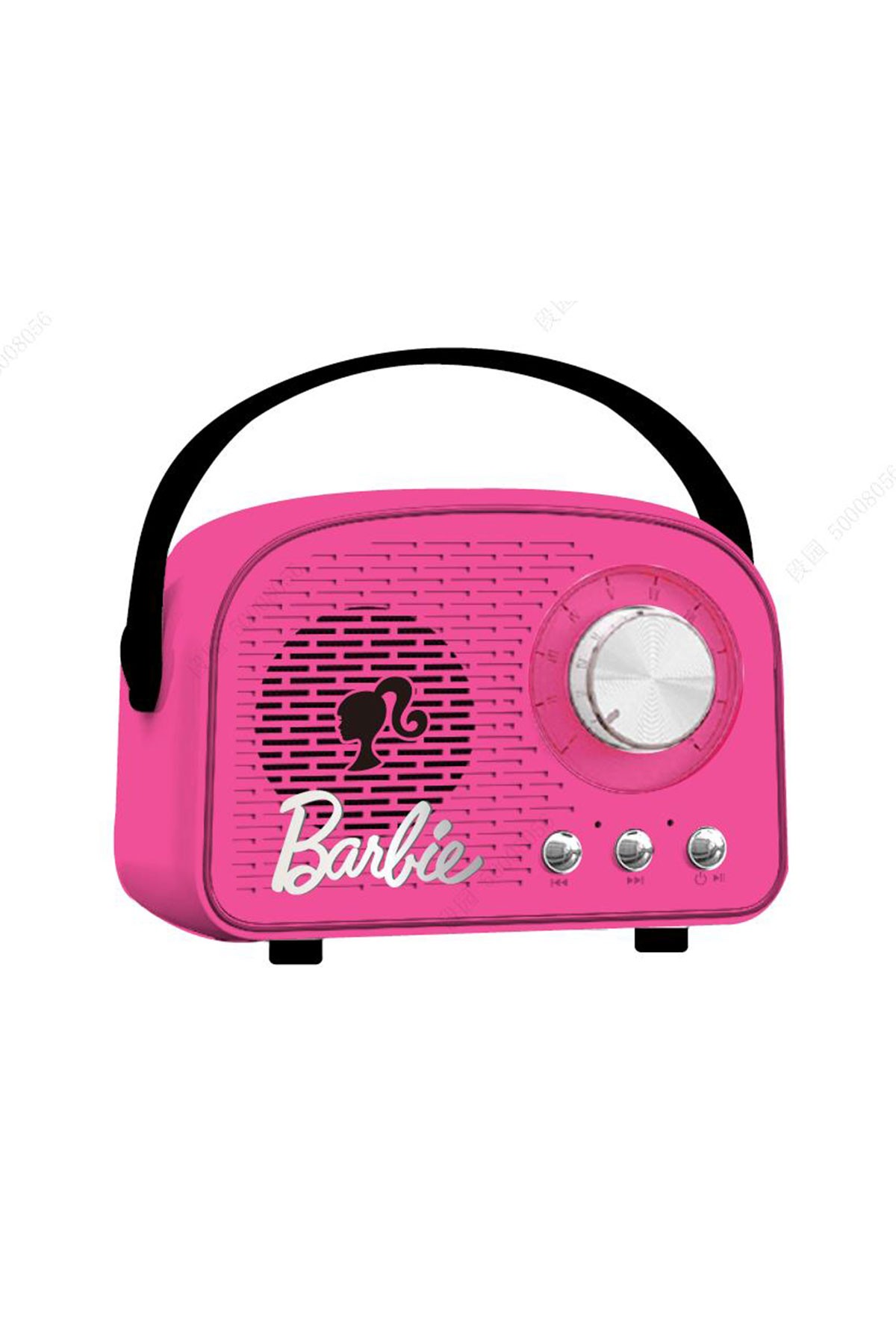 Barbie Hayranlarına Özel Lisanslı Retro Tarz Lisanslı Bluetooth Hoparlör - Fuşya