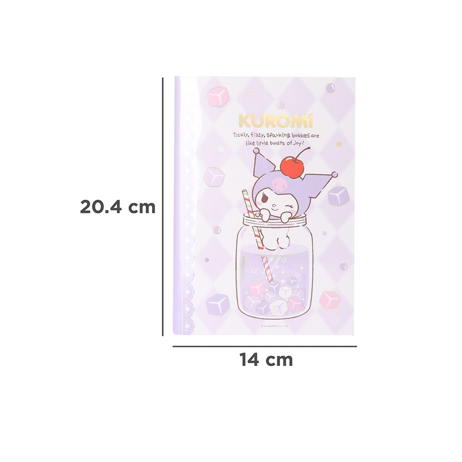 Sanrio Lisanslı Renkli Yaz Serisi Kapaklı A5 Not Defteri - Kuromi