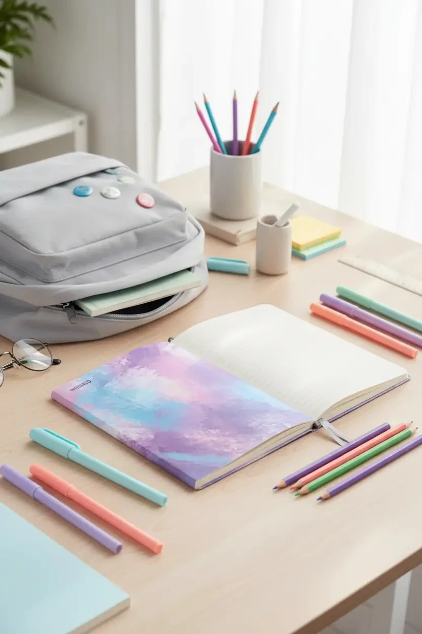 Miniso Lisanslı Pastel Serisi A5 Ciltli Defter 88 Sayfa – Mor