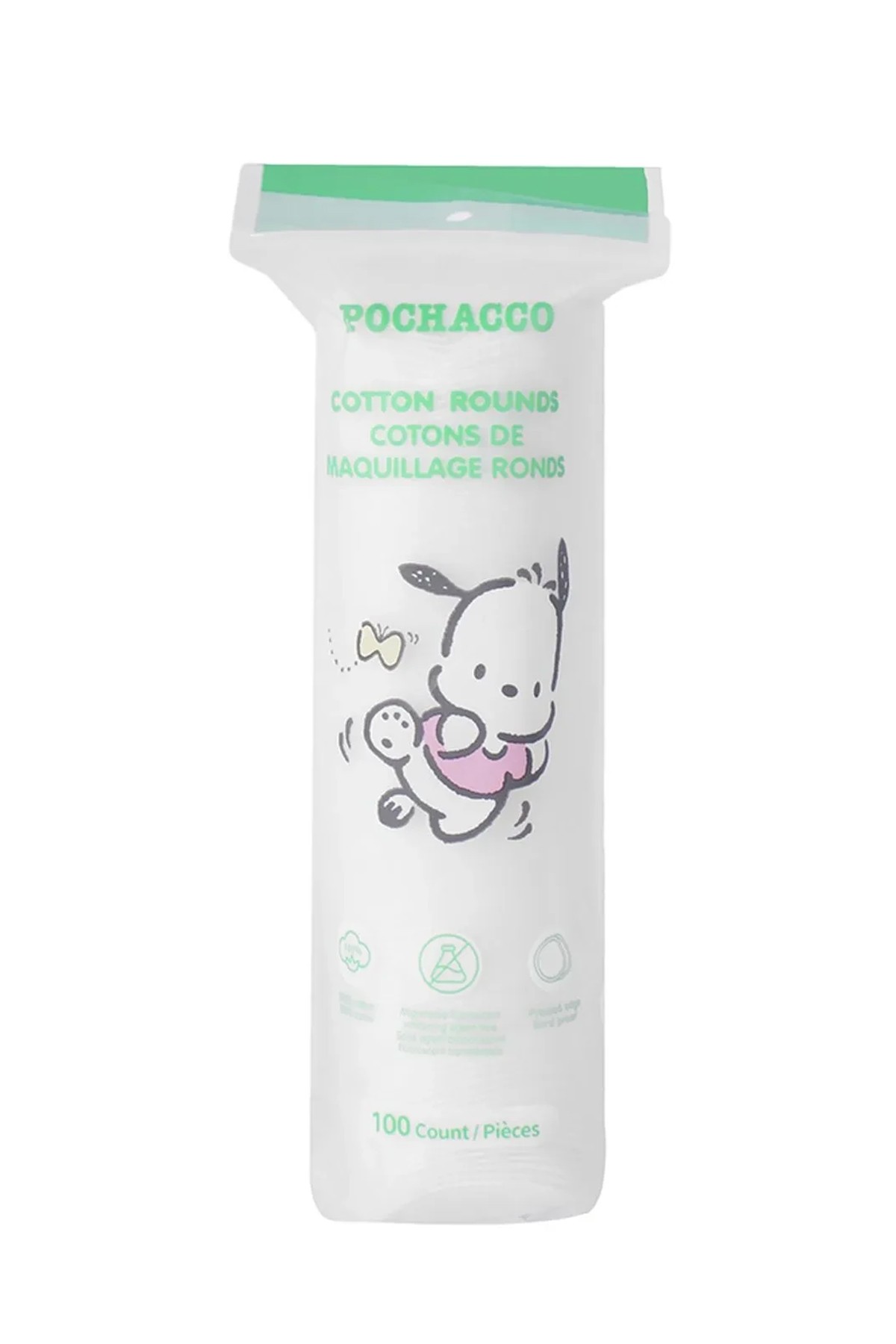 Sanrio Lisanslı Pochacco Yuvarlak Makyaj Temizleme Pamuğu 100'lü