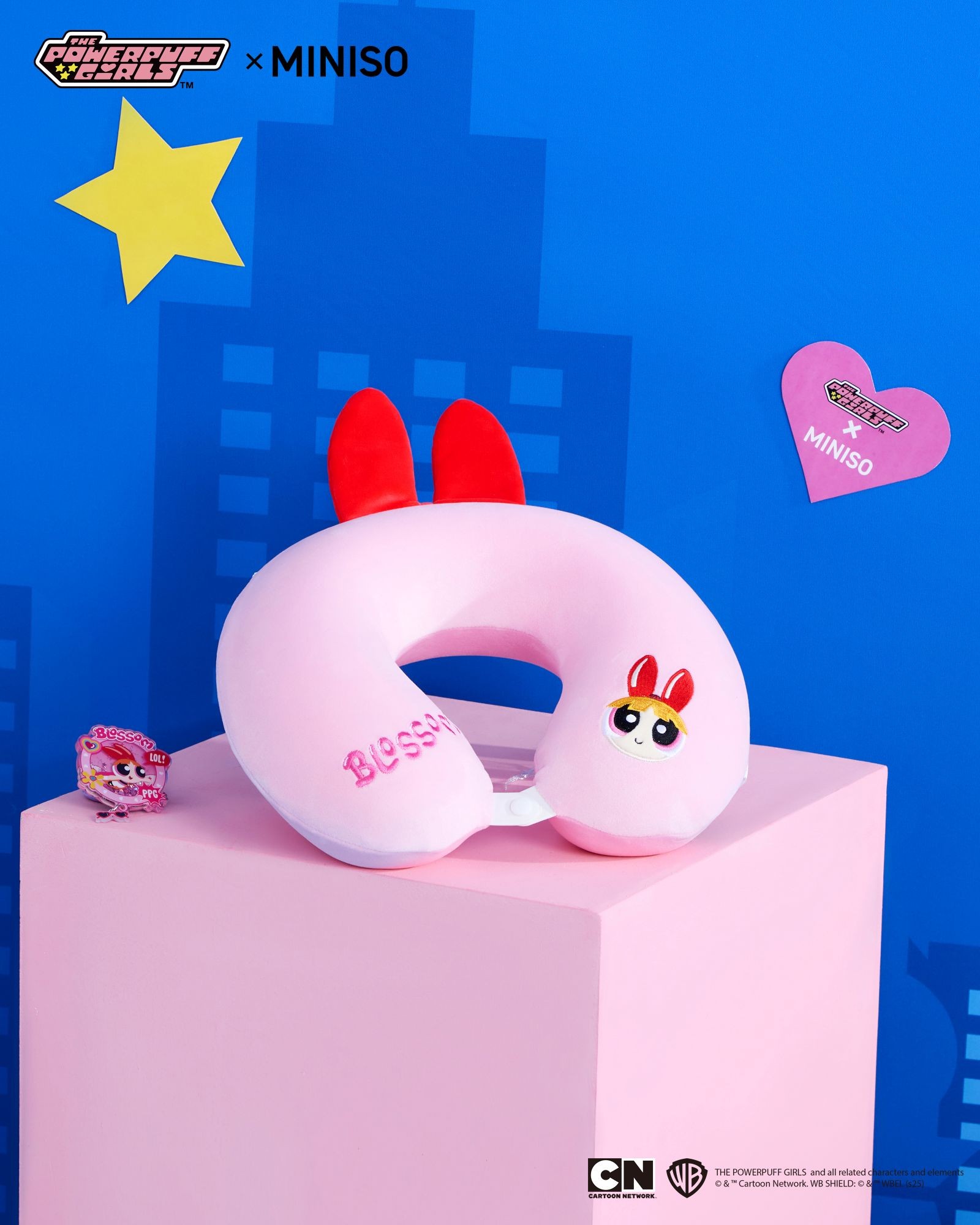 Powerpuff Girls Lisanslı Hafızalı Boyun Yastığı (Blossom)