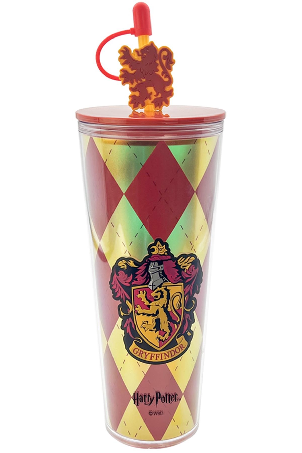 Harry Potter Lisanslı Gryffindor Çift Cidarlı Pipetli Plastik Şişe