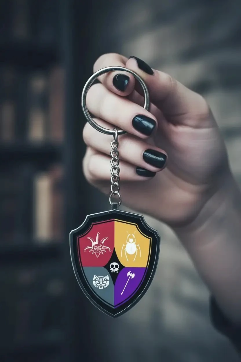 Wednesday Lisanslı Outcasts Kalkan Anahtarlık